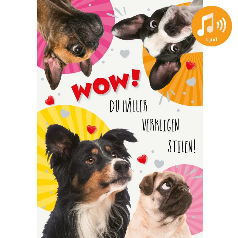 Dubbla kort med ljudeffekt, Wow