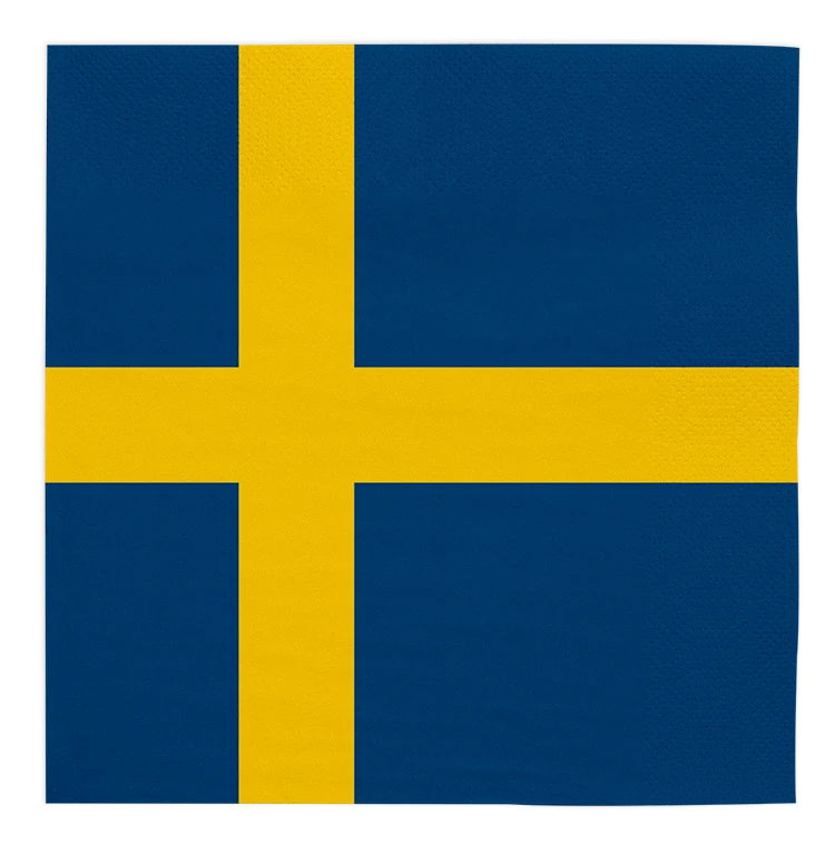 Servetter, Sverige 33x33 cm 20 st