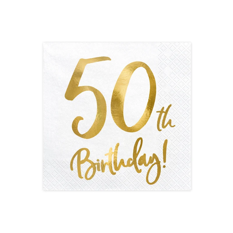 Servetter, happy birthday 50th 20 st