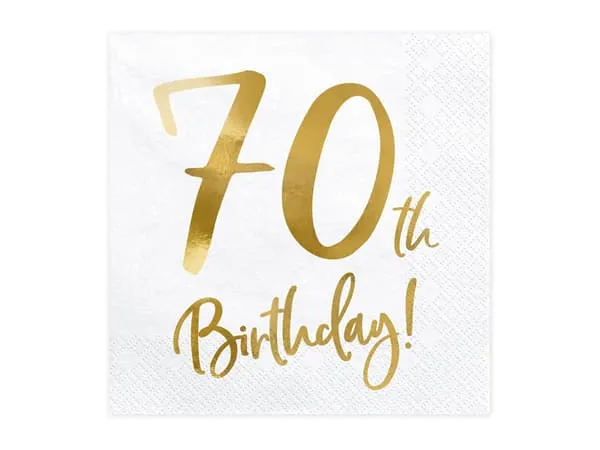 Servetter, happy birthday 70th 20 st