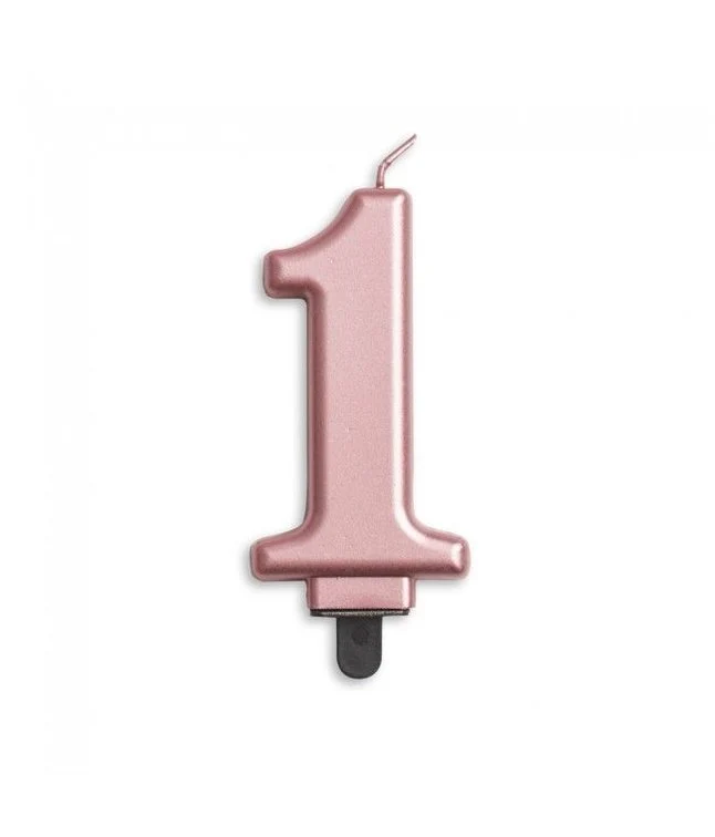 Sifferljus, 1 rose guld metallic