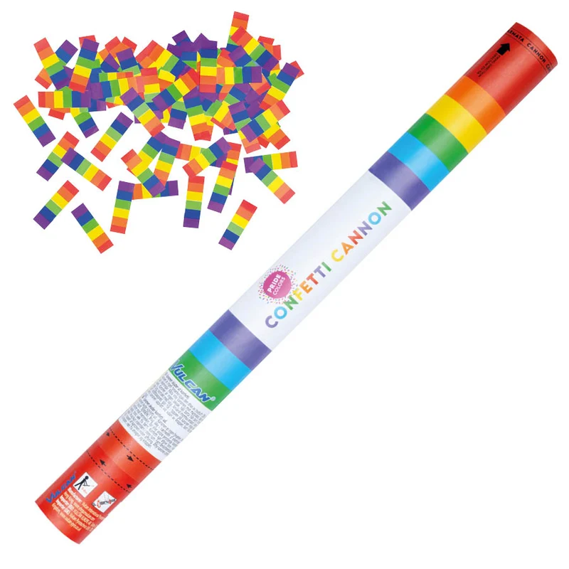 Konfettibomb, regnbåge 60 cm