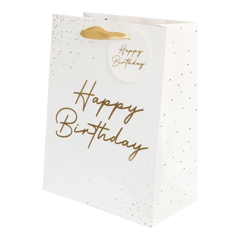 Presentpåse, happy birthday 18x23x10 cm
