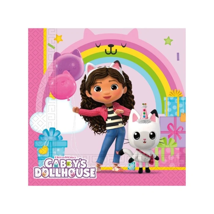 Servetter, Gabby's Dollhouse 33x33 cm 20 st