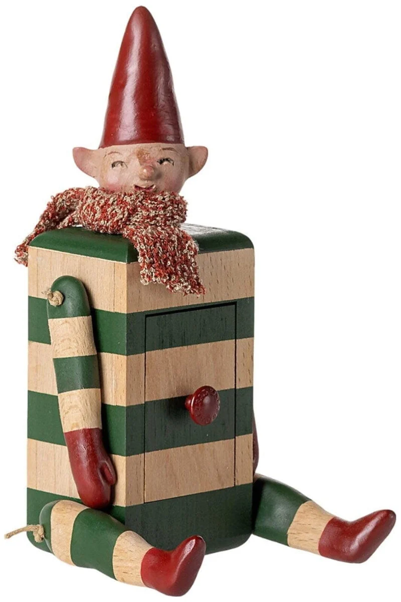 Maileg - Nisse Med Skuffe, Grøn - 14-5183-00