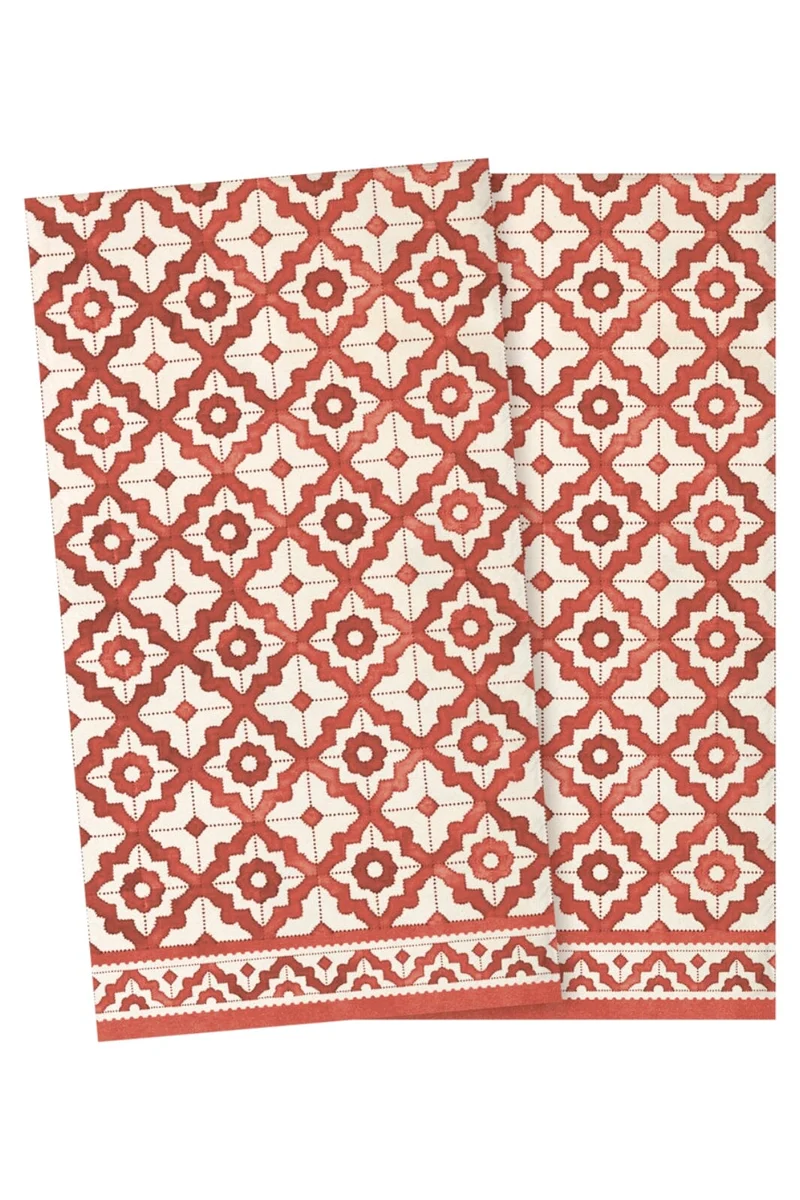 Maileg - Servietter, Mosaik Large - Rød