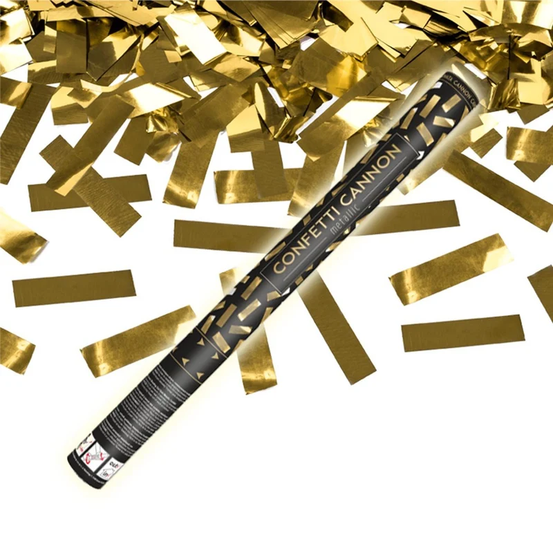 Konfettibomb, guld metallic 60 cm