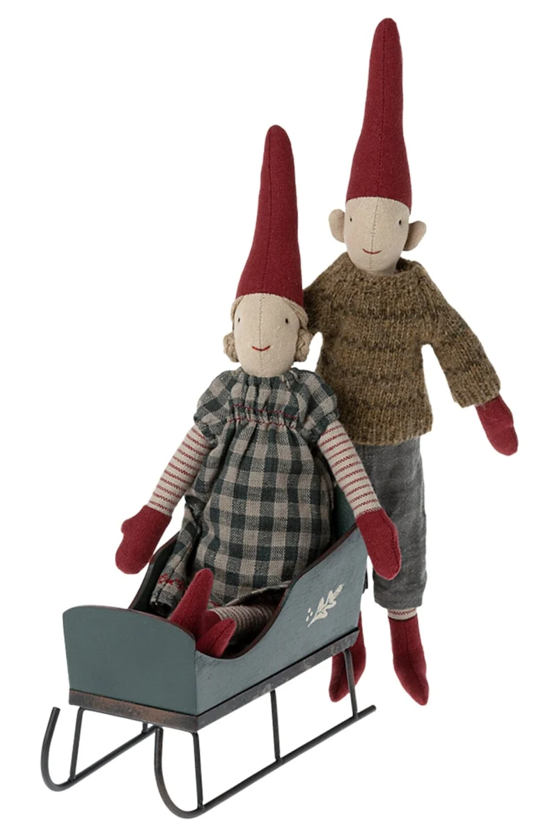 Maileg - Sleigh, Mini - Green