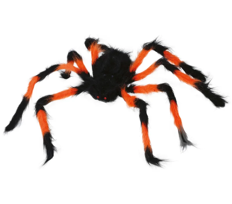 Spindel, hårig orange & svart 75 cm