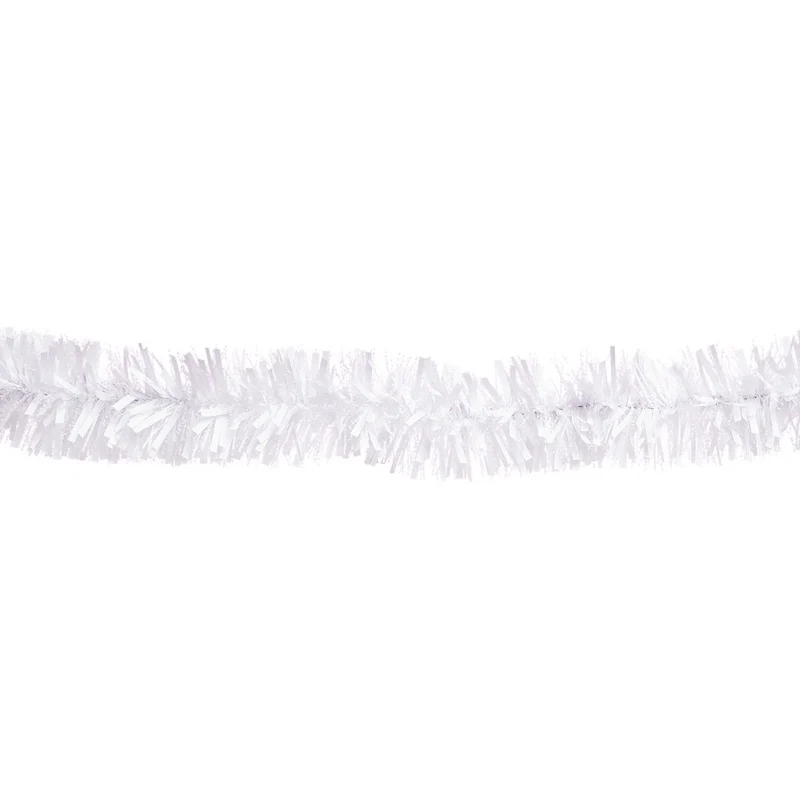 Glittergirlang, vit 75 mm 2 m