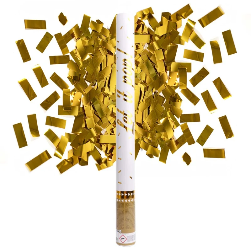 Konfettibomb, guld 60 cm (folie)