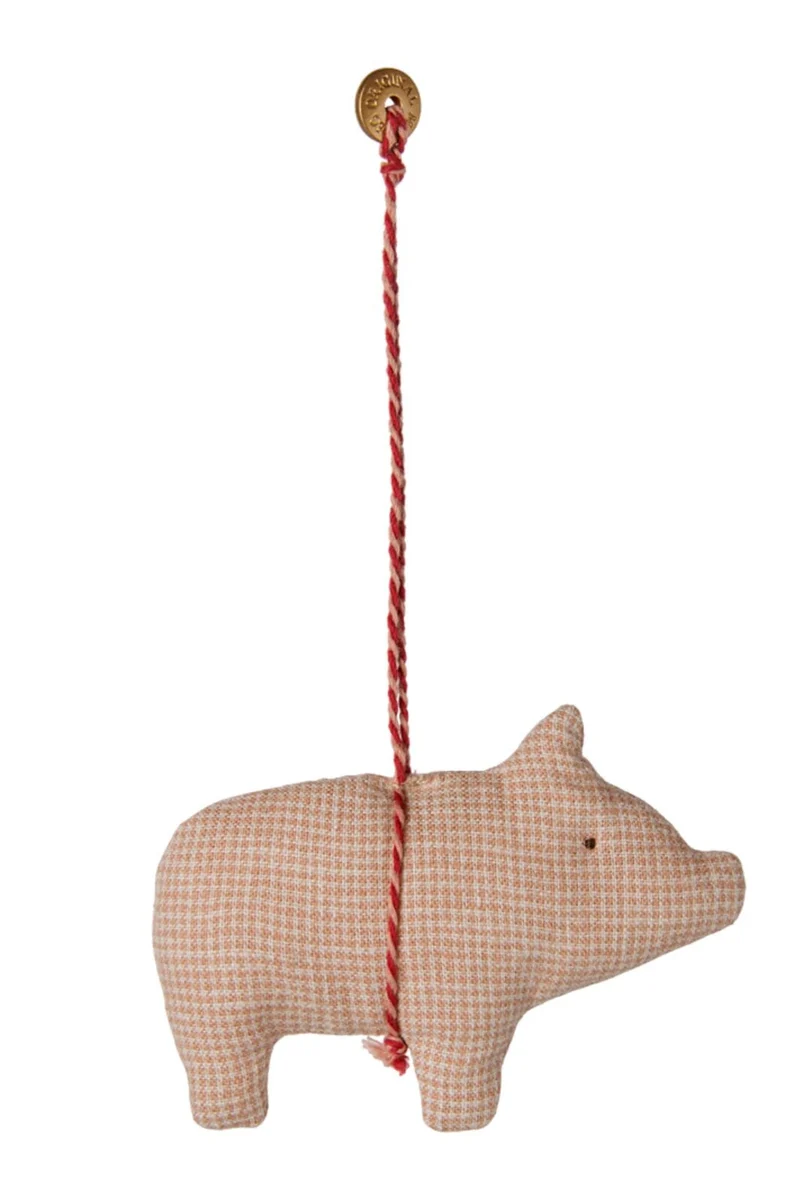 Maileg - StofophæNg, Gris - Ternet - Rosa - 14-6550-02