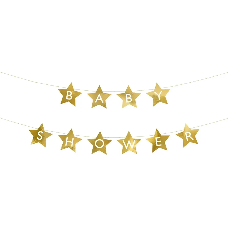 Girlang, baby shower guld 290x16,5 cm