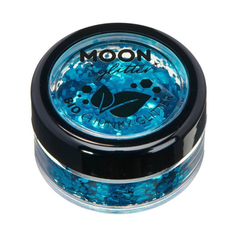 Moon Glitter Bio Chunky Glitter, blue 3 g