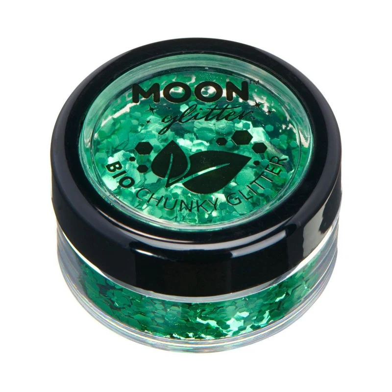 Moon Glitter Bio Chunky Glitter, green 3 g
