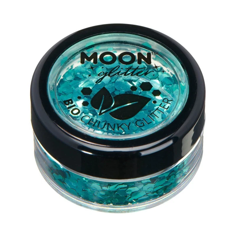Moon Glitter Bio Chunky Glitter, turquoise 3 g