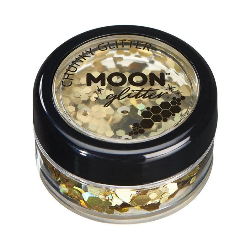 Moon Glitter Holographic Chunky Glitter, gold 3 g