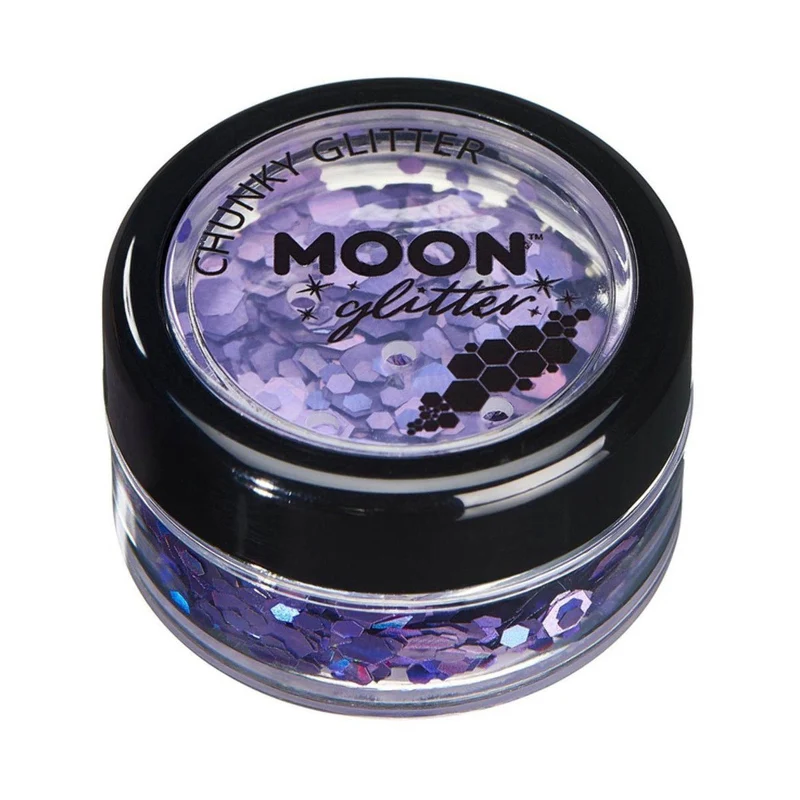 Moon Glitter Holographic Chunky Glitter, purple 3 g