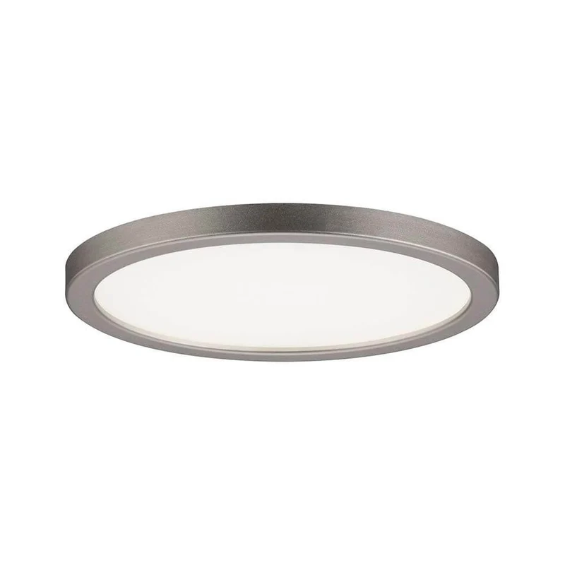 EBL Set Panel Areo rund dim IP44 1x8W 3000K 120mm Nickel-Matt