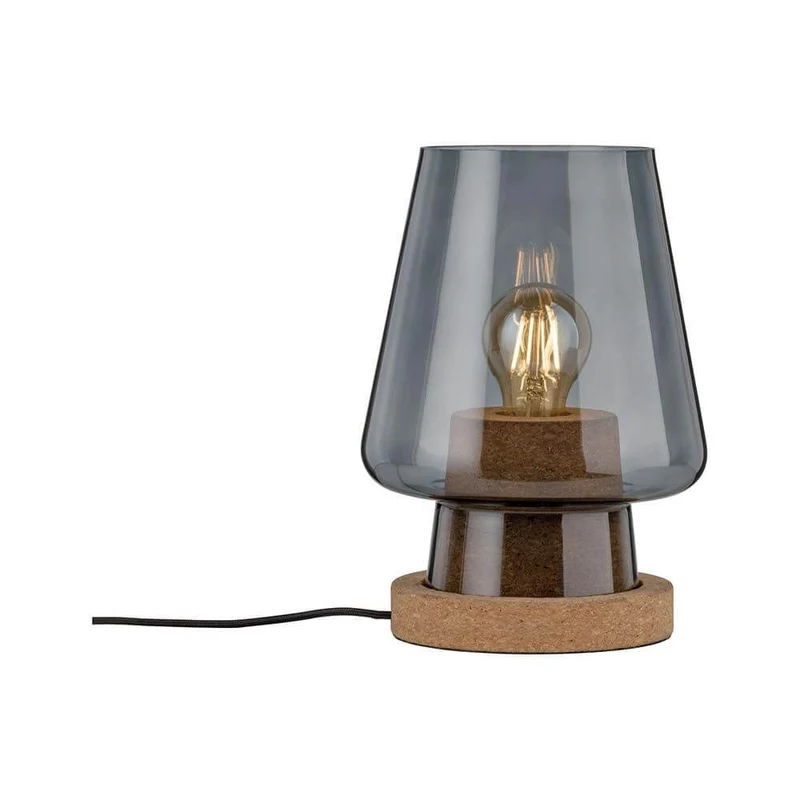 Neordic Iben Tischleuchte max1x20W E27 Rauch Kork Kork