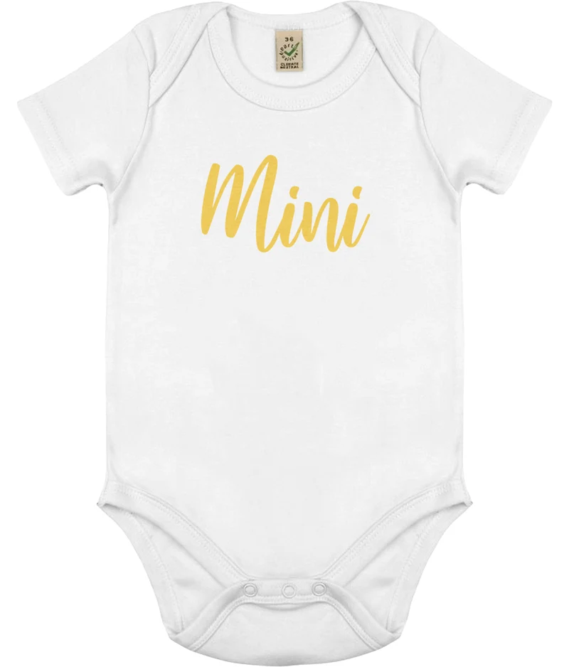 Mini - organic baby body - Yellow
