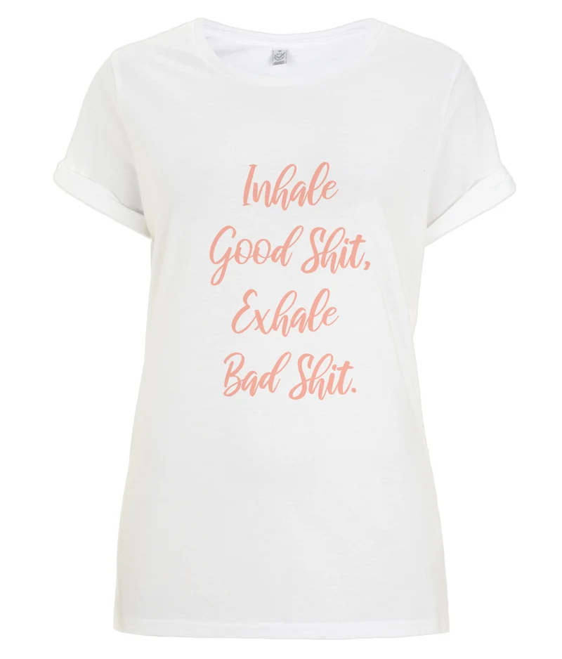 Inhale Good Shit - organic T-shirt - Peach