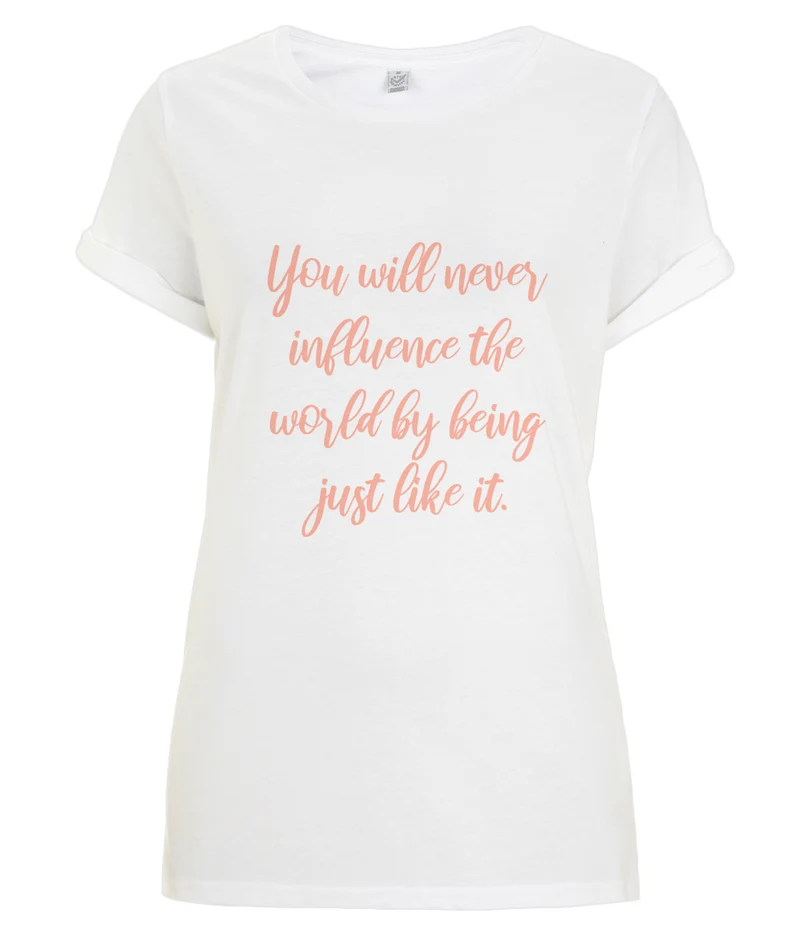 Influence the world - organic T-shirt - Peach