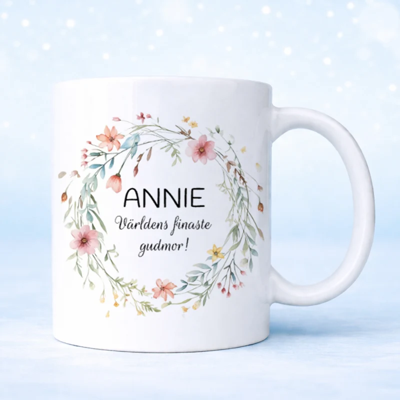 Vilda blommor | Gudmor & gudfar | Personlig mugg