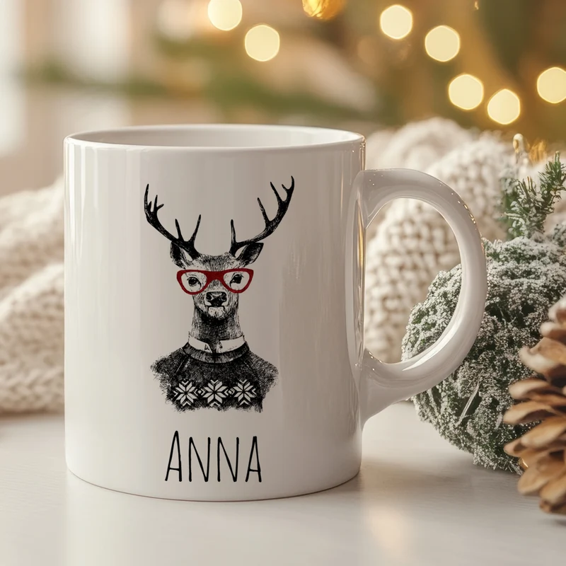 Christmas deer | Personlig julmugg