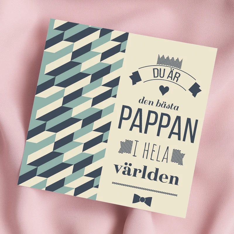 Du är den bästa pappan i hela världen | Dubbelvikt kort