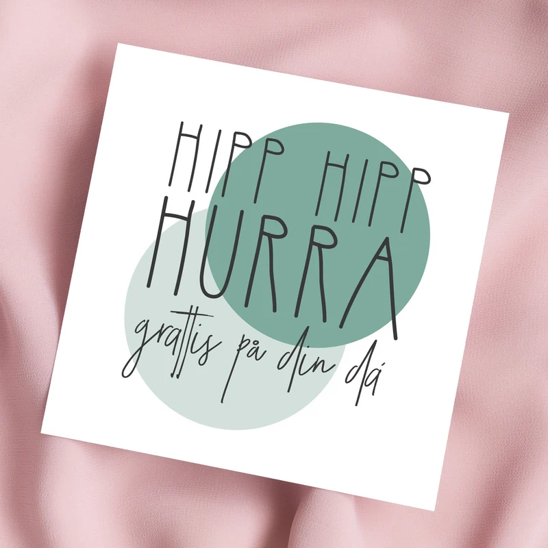 Hipp Hipp (grön) | Dubbelvikt kort