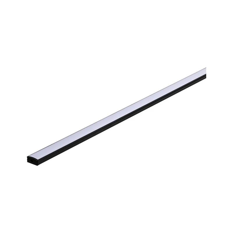 LED Strip Profil Base 2m Weißer Diffusor, Schwarz