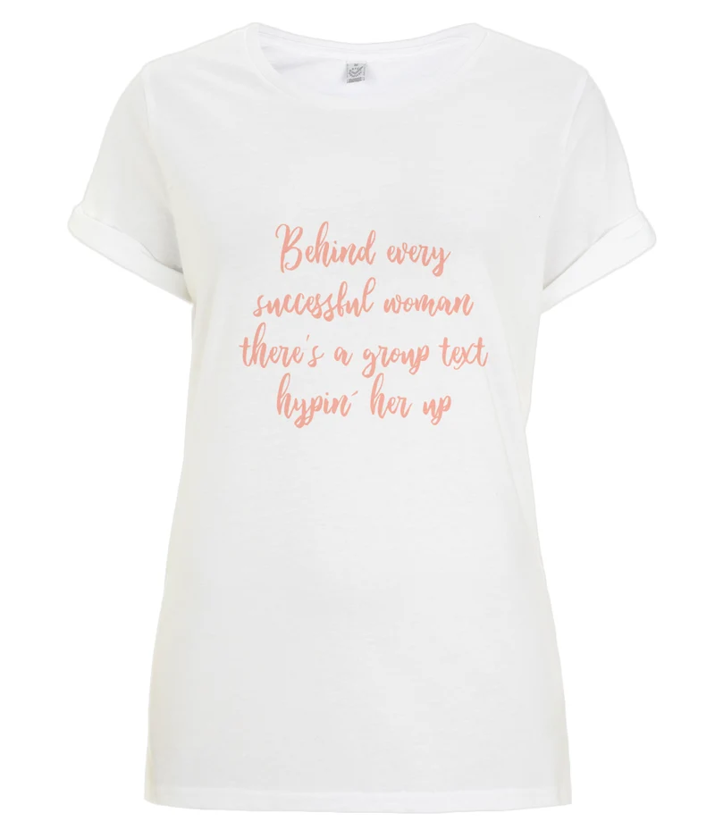 Behind every woman - organic T-shirt - Peach