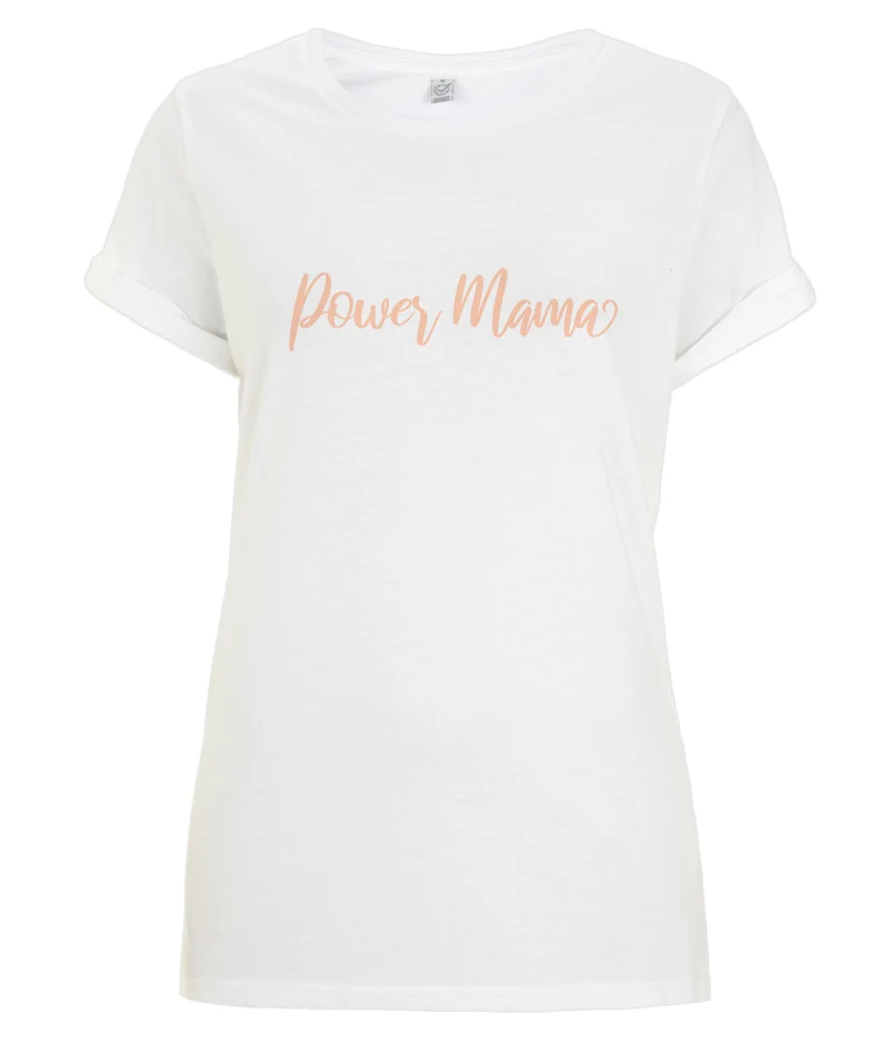 Power Mama - organic Tee - Peach