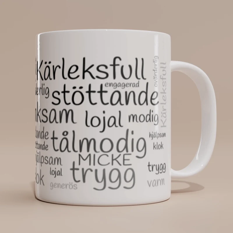 Ordmoln | Personlig mugg