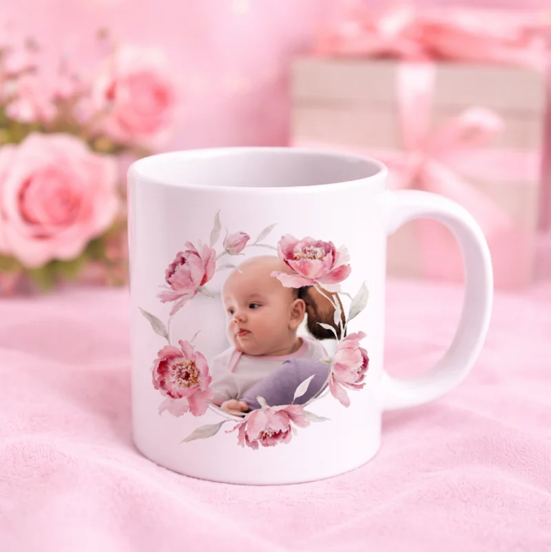 Blomkrans | Personlig fotomugg