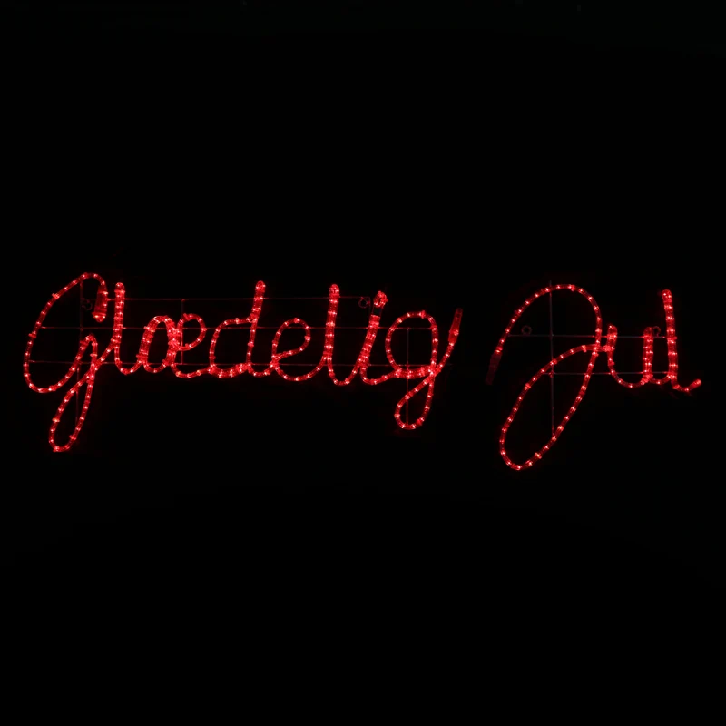 Glædelig Jul - LED-skylt - 155x43
