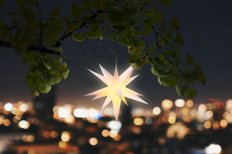 Star 45 cm vit - 3D för utomhusbruk