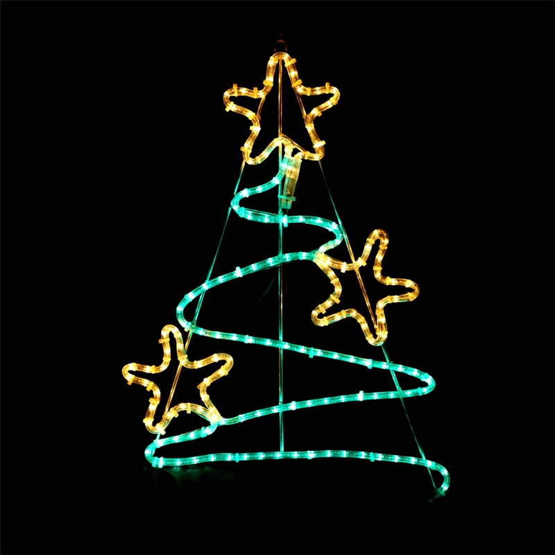 Spiral 2D julgran - LED-motiv utanför