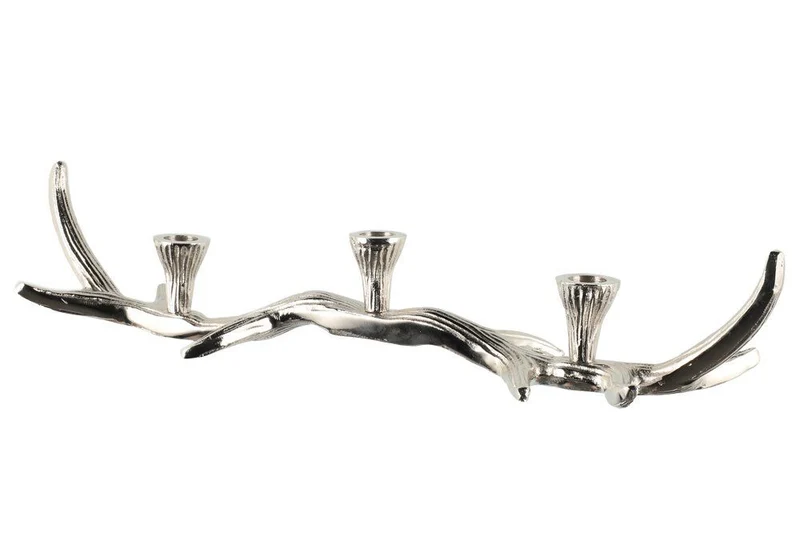 Ljusstake polerat horn aluminium 53 cm