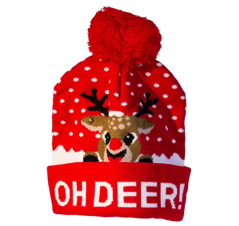 Blinkande Julig kvalitets-Luva - OH DEER!