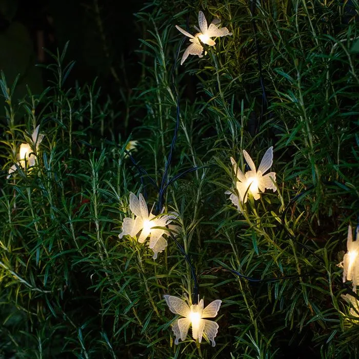 LED-ljuskedja med fjäril 10 glödlampor 1,8 m