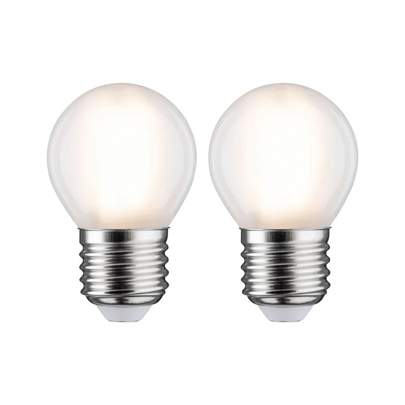 E27 5W 2er Pack LED Tropfen Filament 2700K Matt