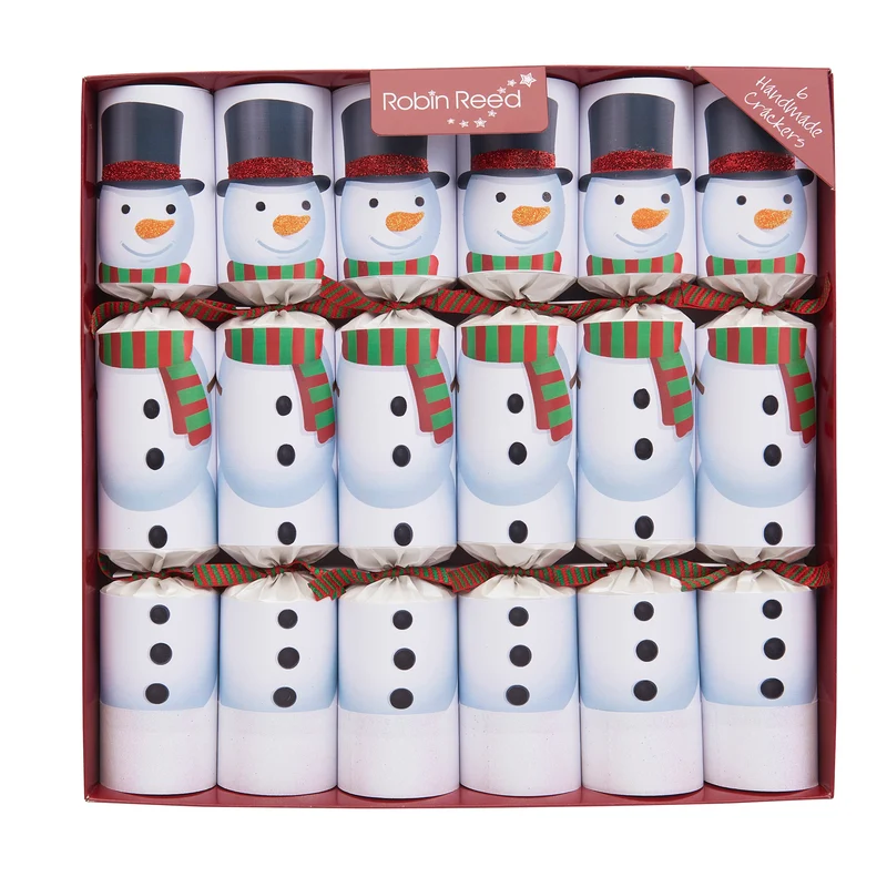 6 st Smällkaramell - 30 cm - snögubbar