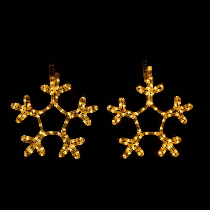 2-pack Snöflingor LED-figur Julbelysning