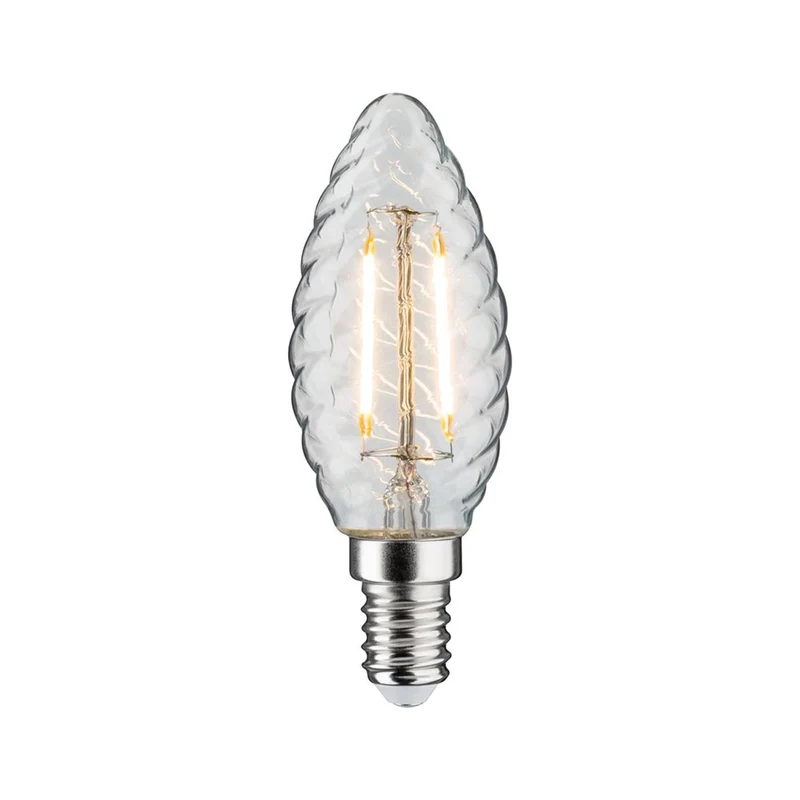 E14 2,6W Vintage LED Kerze gedrehtes Glas 2700K Klar