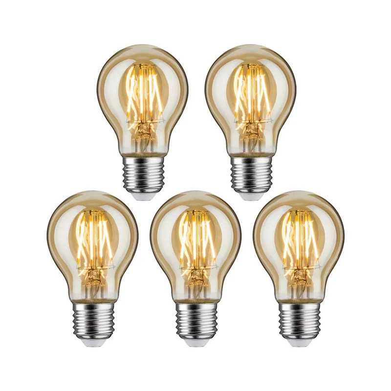E27 4,7W Leuchtmittel Bündel 5x LED Goldenes Licht 2500K