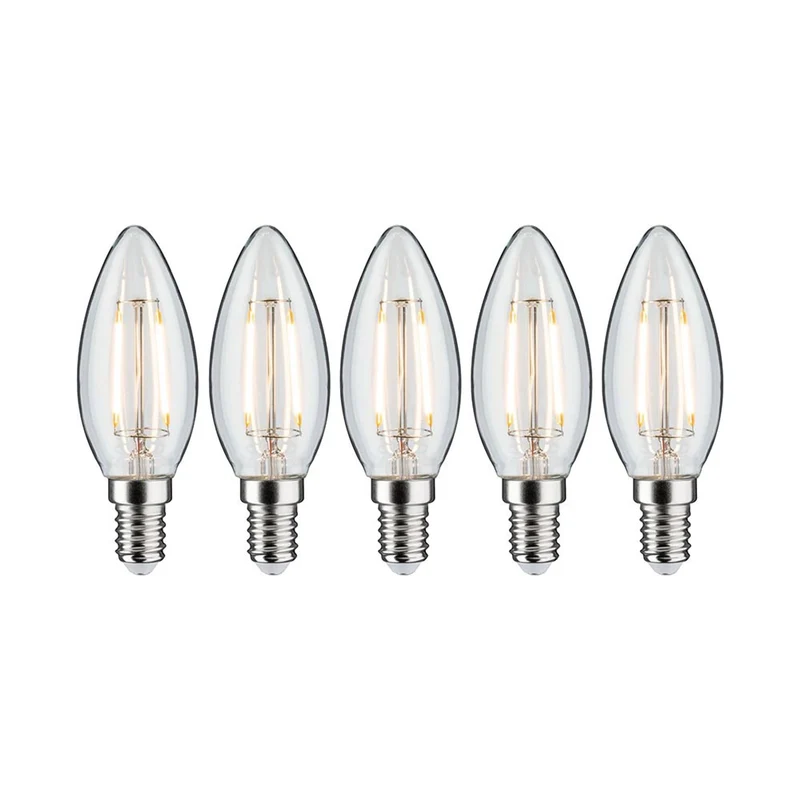 E14 2,6W Leuchtmittel 5er Bündel LED Filament 2700K Kerze Klar