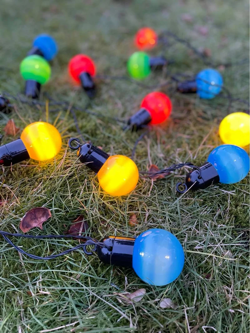 Ina LED-ljuskedja 20 färgade lampor 5 m