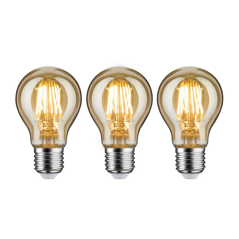 LED Leuchtmittel 3er Bündel Allgebrauchslampe Vintage Gold